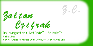 zoltan czifrak business card